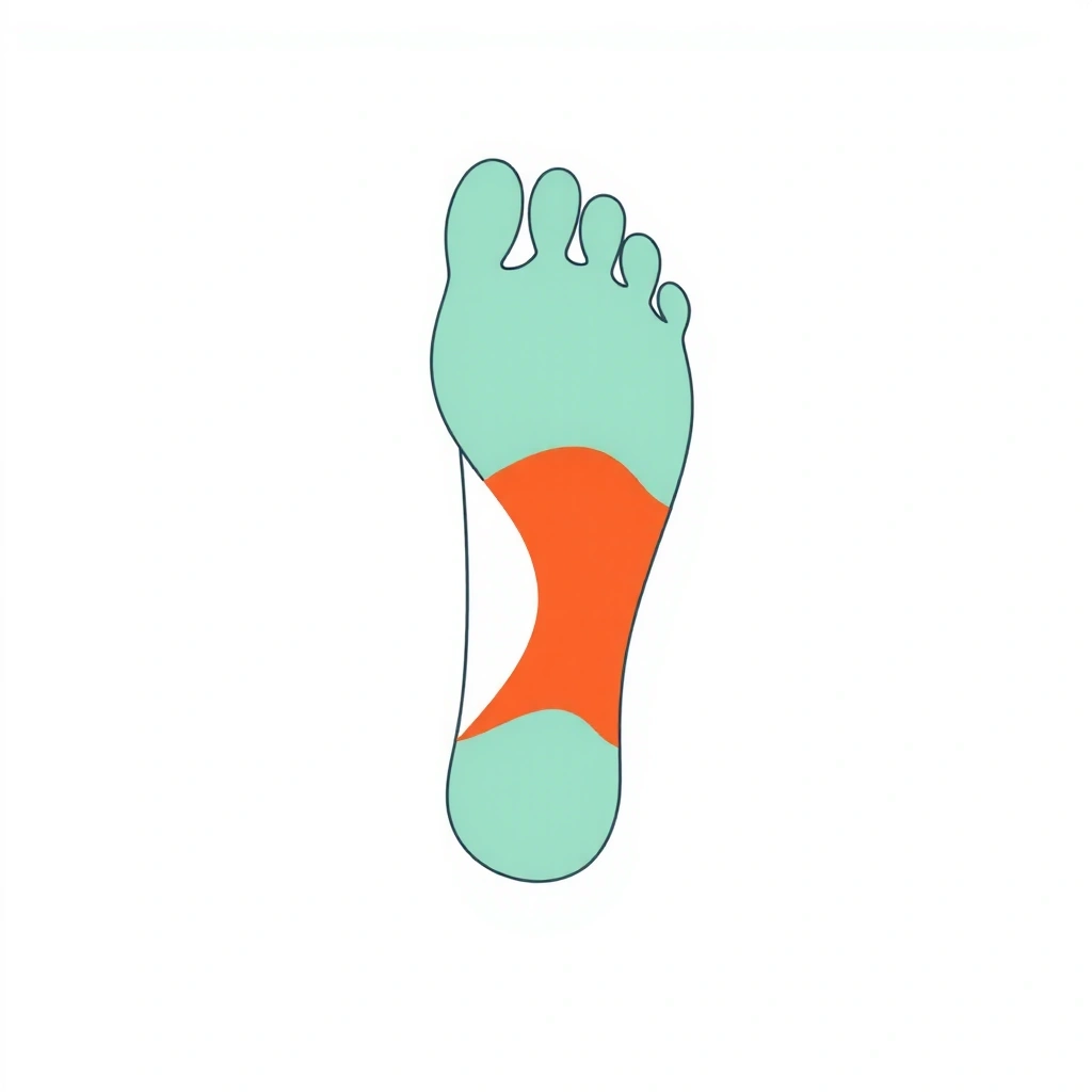 Stylizowana mapa stopy - strefy komfortu